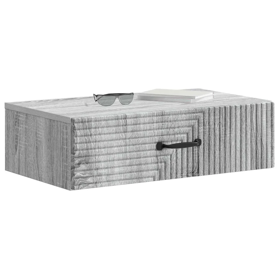 Table d'appoint murale Sonoma gris 59 x 34,5 x 17 cm - 3