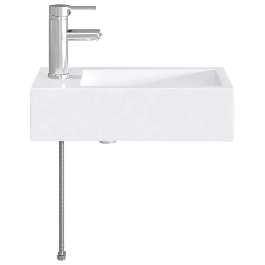 Lavabo de salle de bains Chrome 45,5 x 25,5 x 13 cm métal - 4