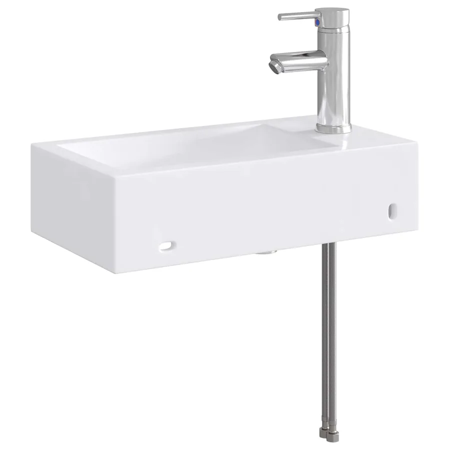 Lavabo de salle de bains Chrome 45,5 x 25,5 x 13 cm métal - 6