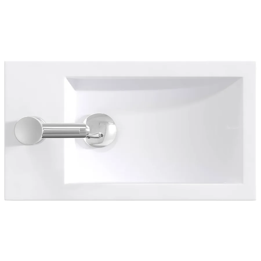 Lavabo de salle de bains Chrome 45,5 x 25,5 x 13 cm métal - 7