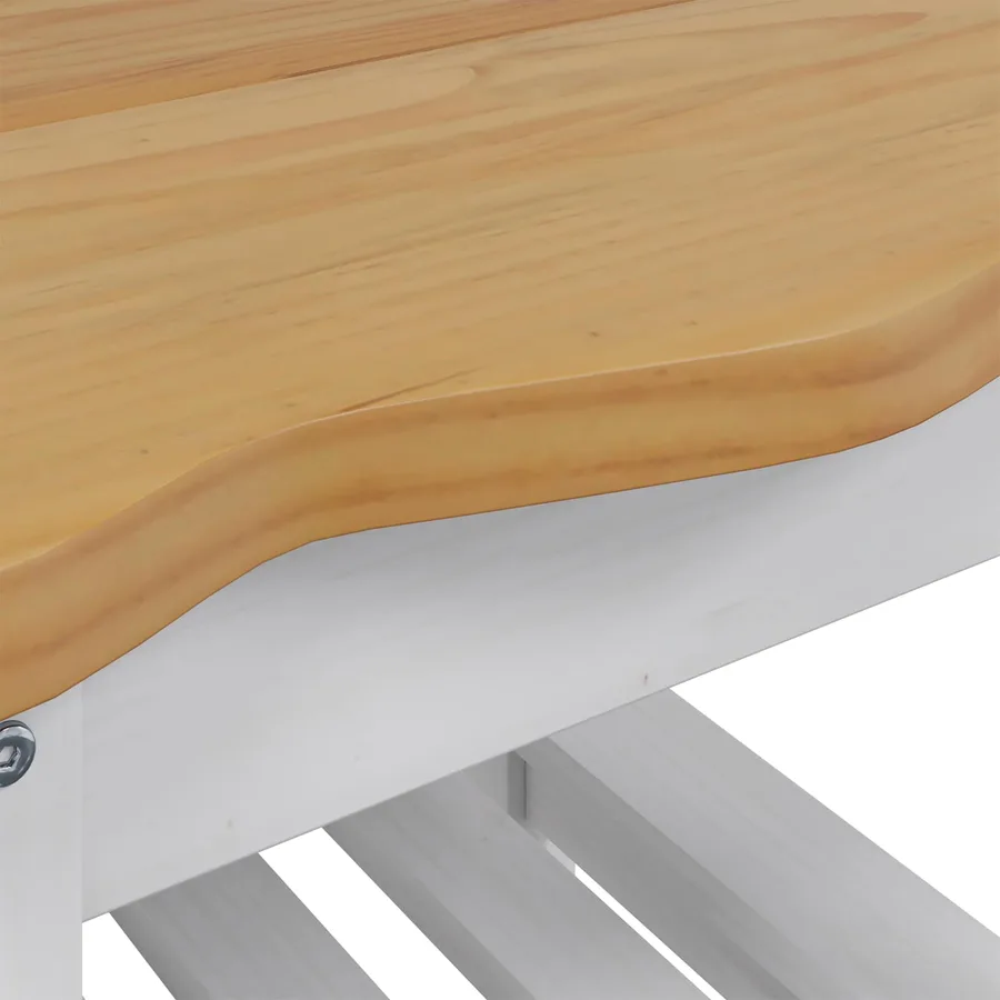 Table d'appoint EKAI Blanc 50 x 50 x 45,5 cm Bois de pin massif - 8