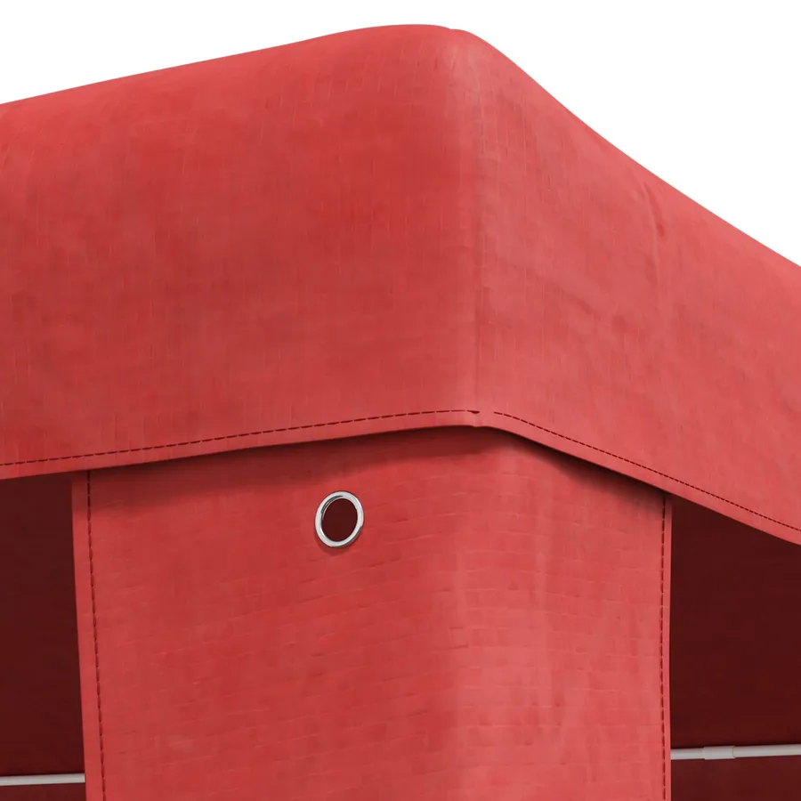 Tente de fête 400 x 300 x 255 cm Rouge PE et acier - 4