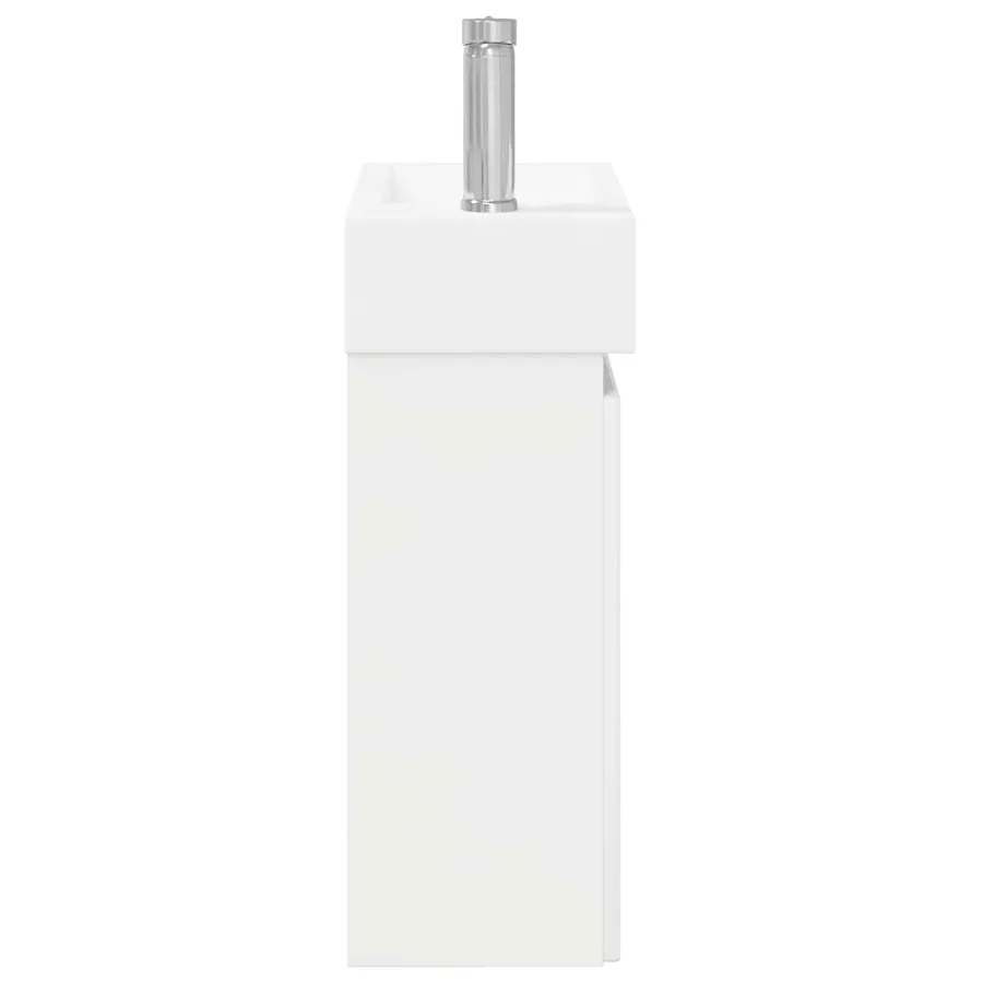 Meuble de salle de bain avec robinet Blanc brillant - 6