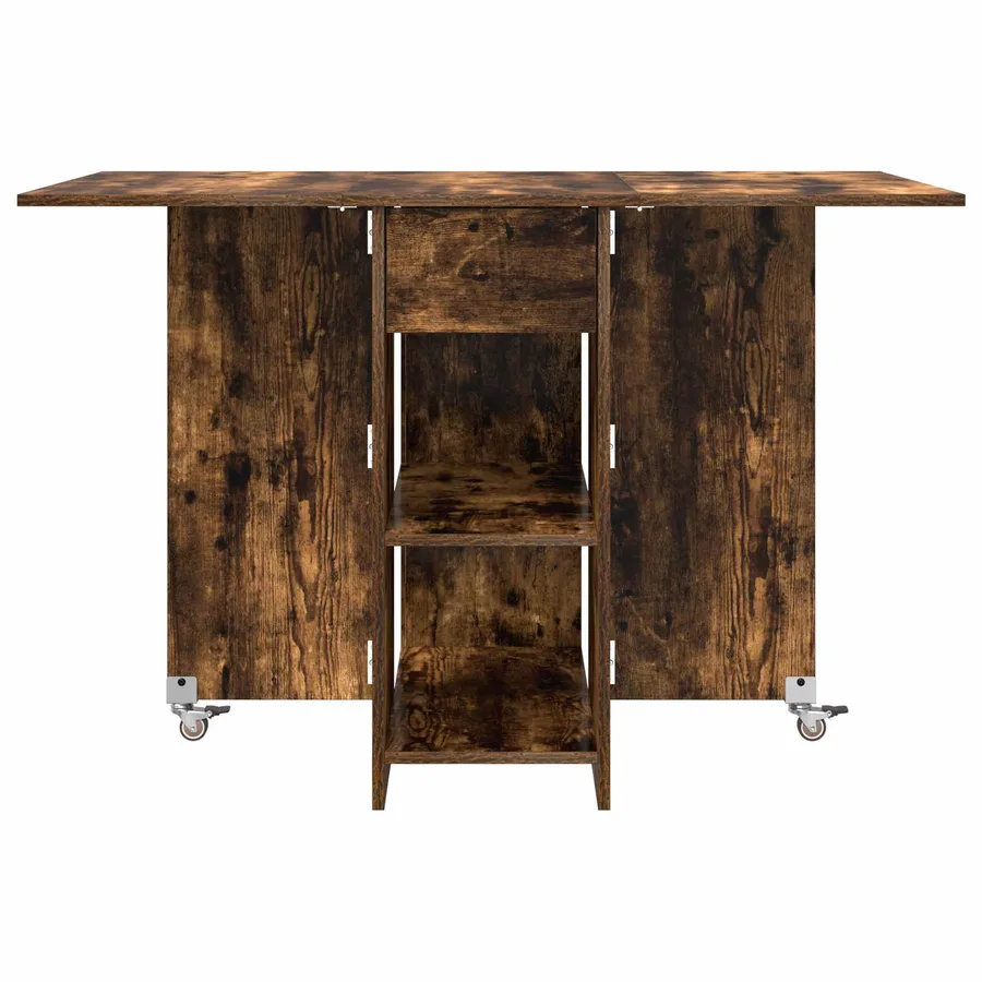 Table à dîner 115 x 70 x 75 cm Bois d'ingénierie Chêne fumé - 6