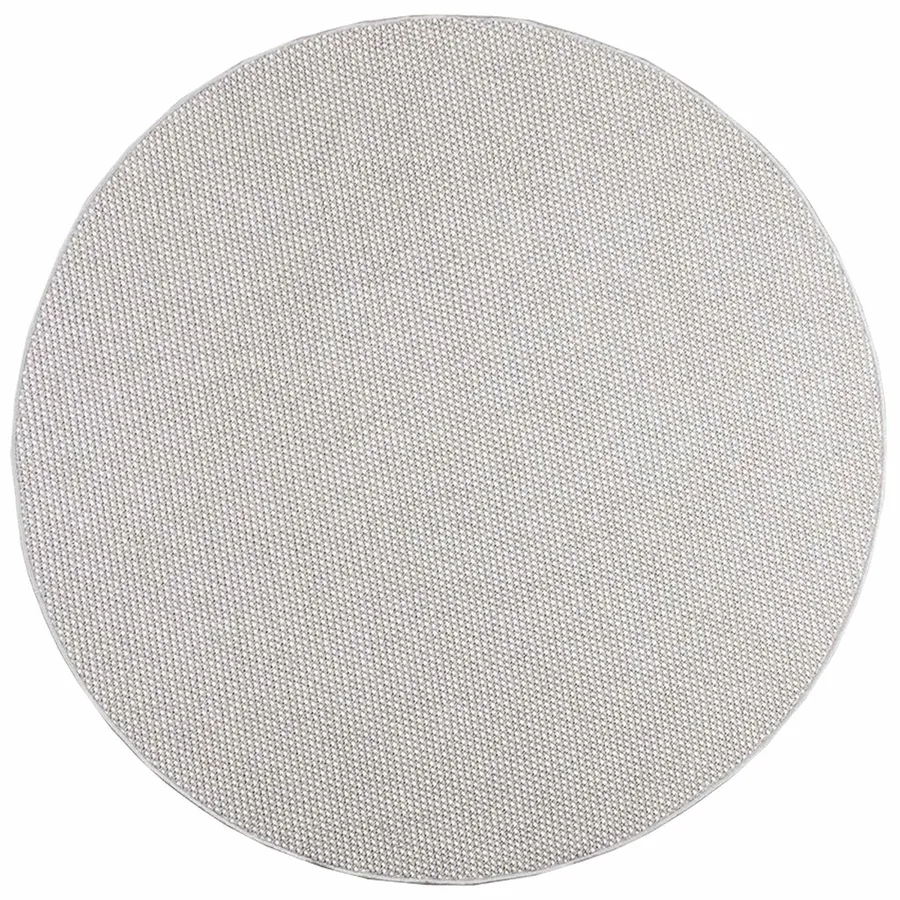 Tapis de surface Rond LUGO Crème et gris Ø 200 CM Polyester - 2