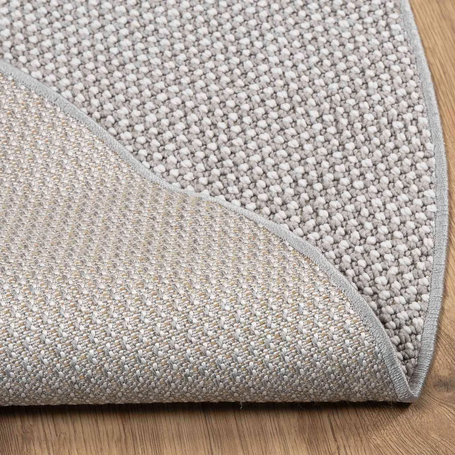 Tapis de surface Rond LUGO Crème et gris Ø 200 CM Polyester - 4