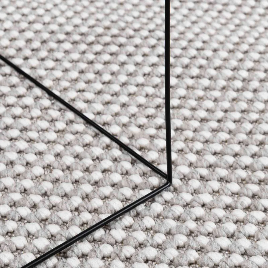 Tapis de surface Rond LUGO Crème et gris Ø 200 CM Polyester - 6