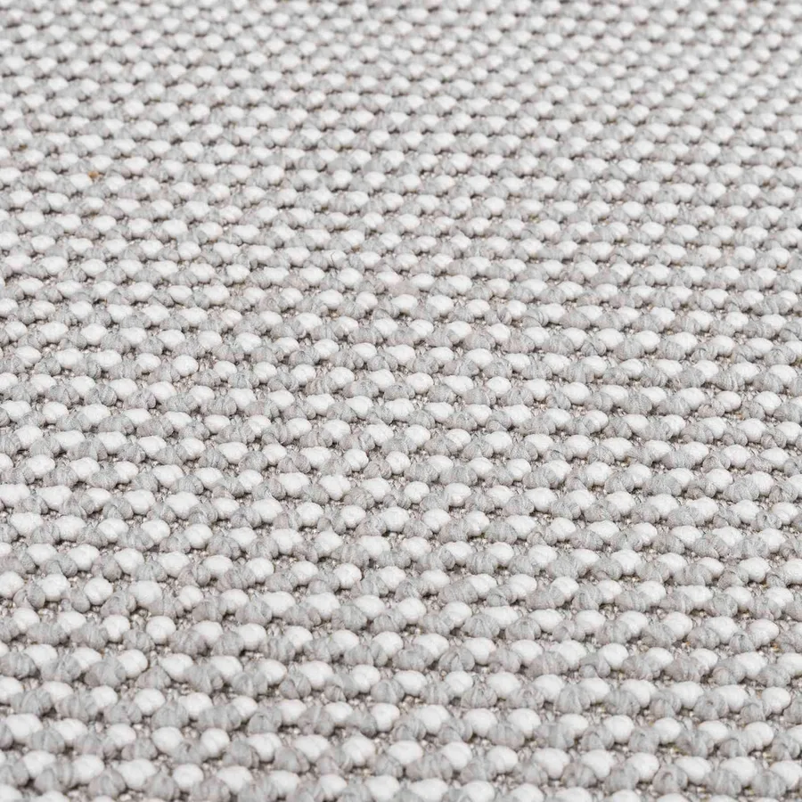 Tapis de surface Rond LUGO Crème et gris Ø 200 CM Polyester - 7