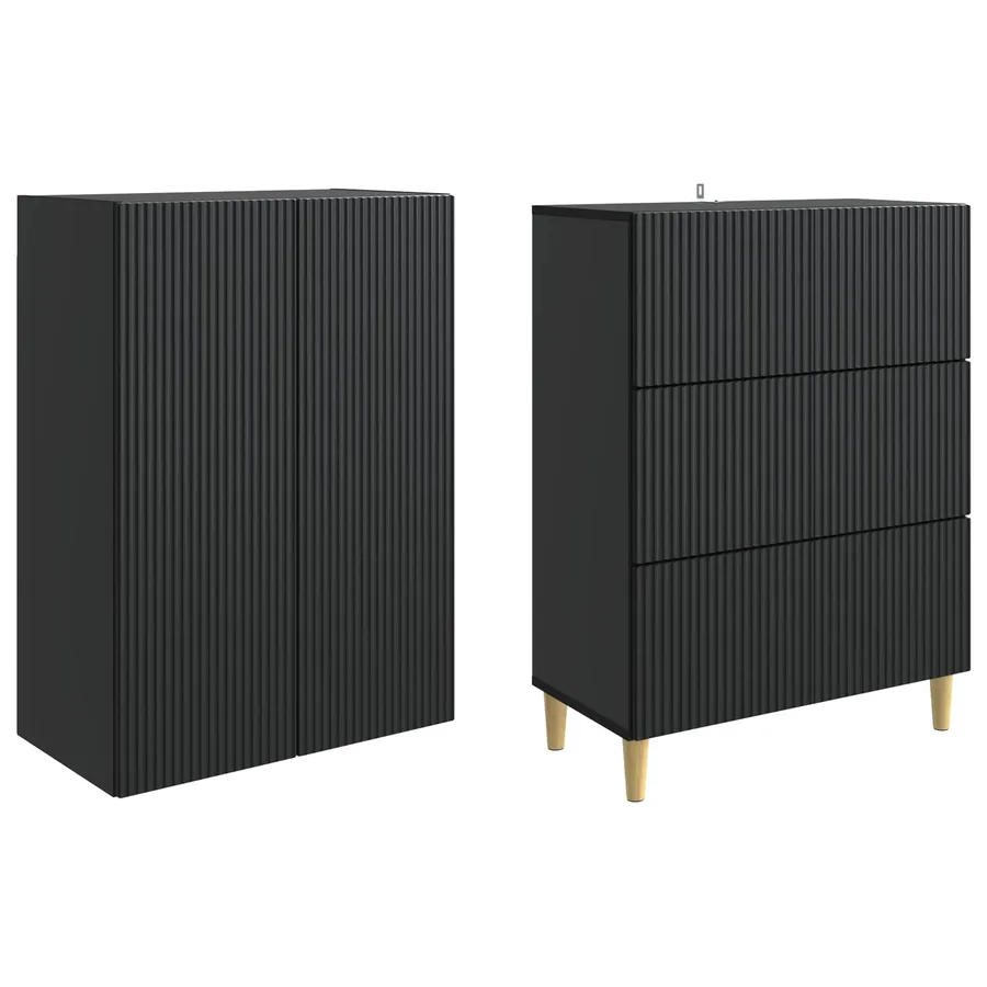 Ensemble de Meubles 2 pcs 66 x 34,5 x 90 cm Bois d'ingénierie - 4