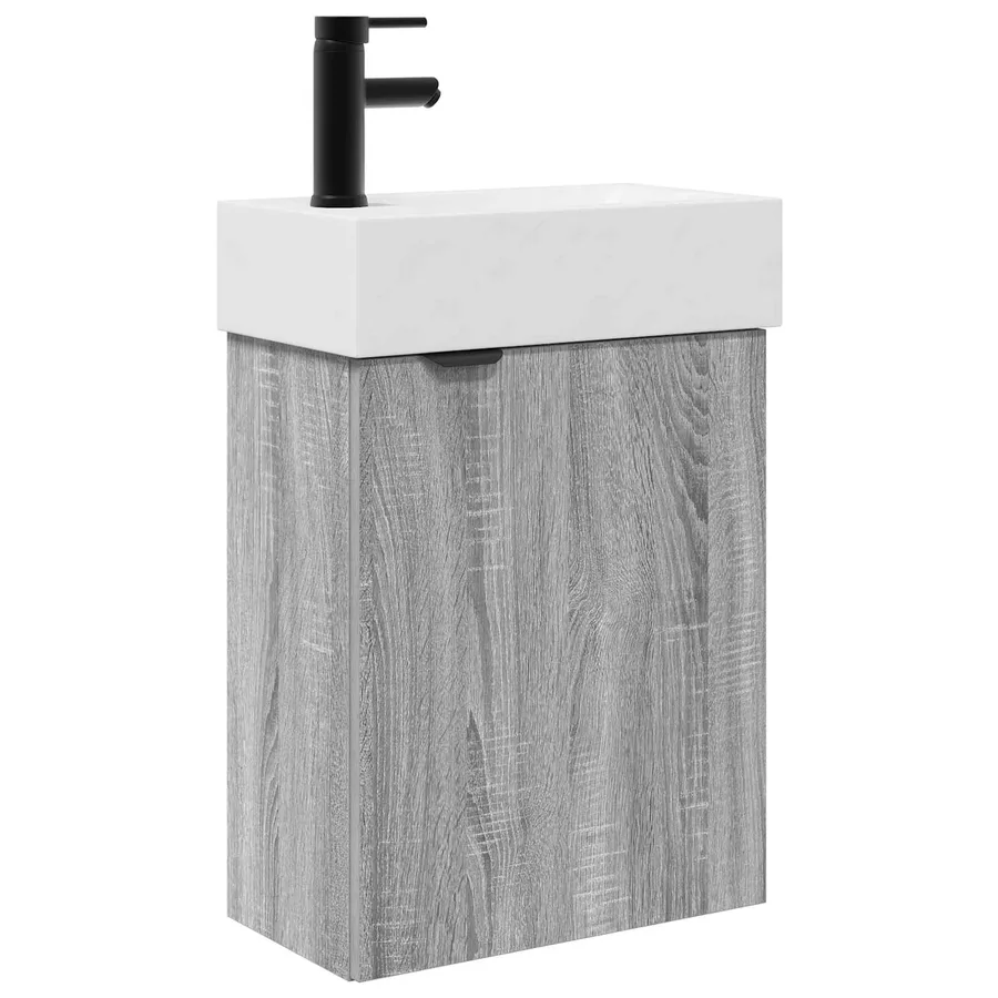 Meuble de salle de bain avec robinet Sonoma gris - 2