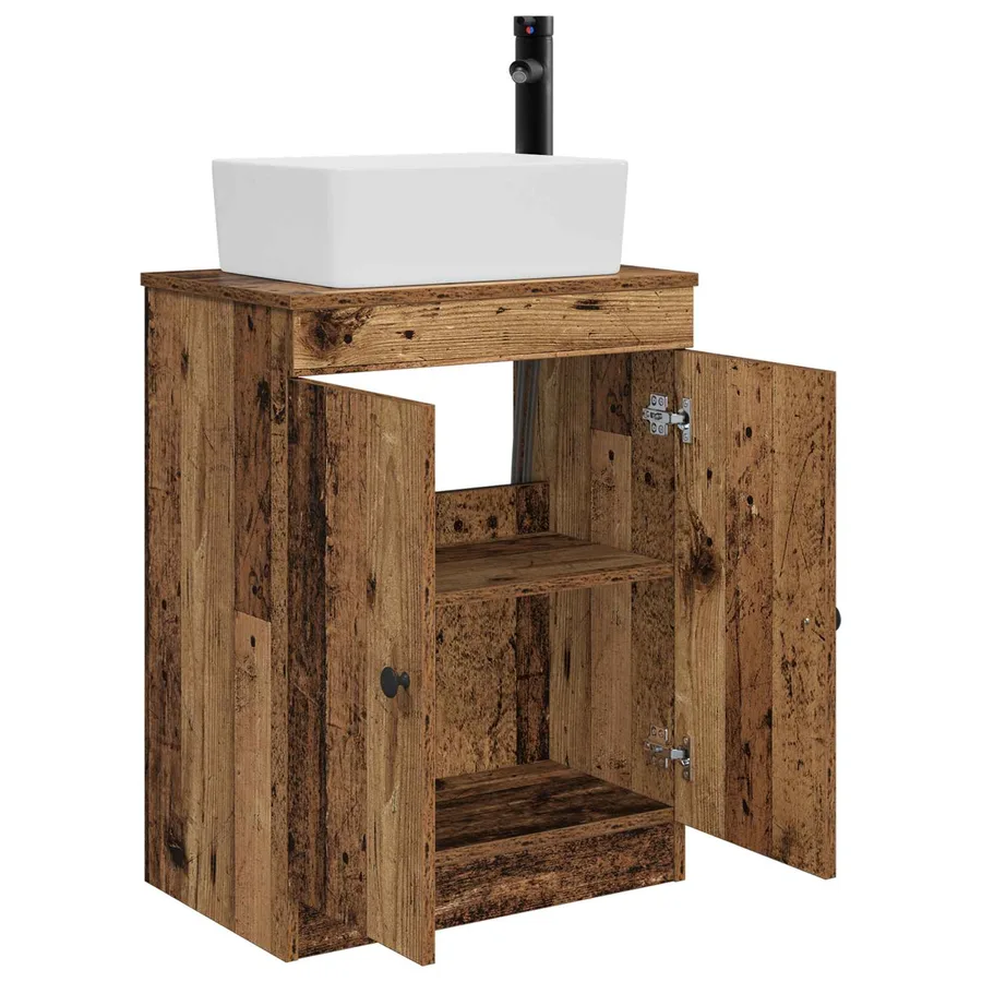 Meuble de salle de bain avec évier Bois ancien 54 x 35 x 83 cm - 4