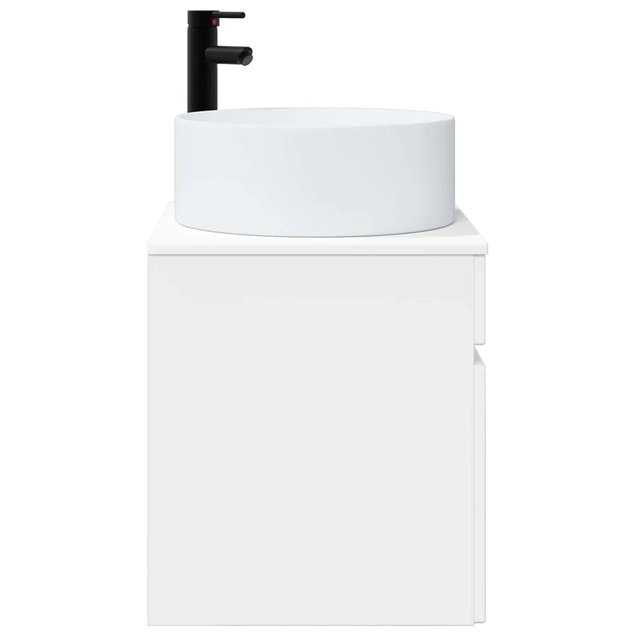 Meuble de lavabo mural Blanc brillant 49 x 44,5 x 65,5 cm - 3