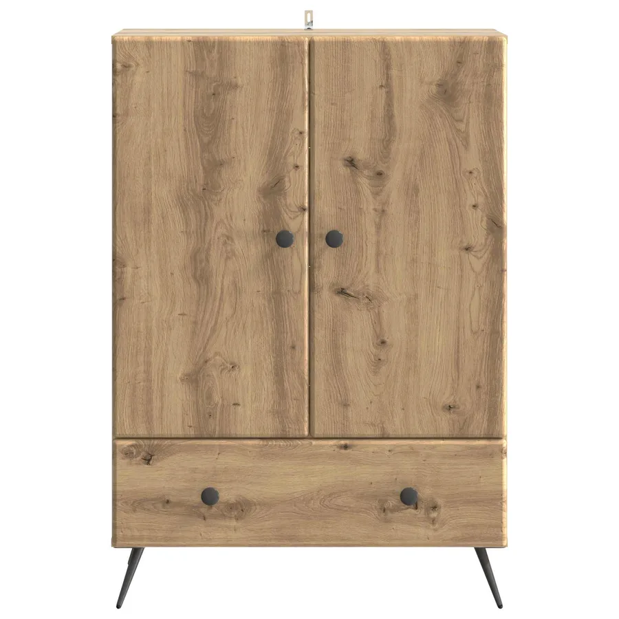 Buffet Chêne artisanal 66 x 34,5 x 95 cm Bois d'ingénierie - 5