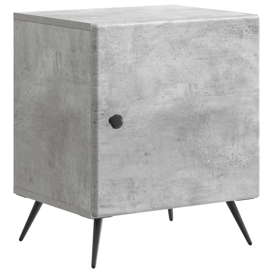 Cabinet de chevet Gris béton 43 x 34,5 x 50 cm - 2