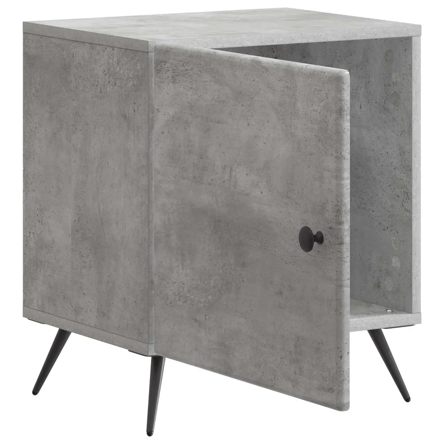Cabinet de chevet Gris béton 43 x 34,5 x 50 cm - 4
