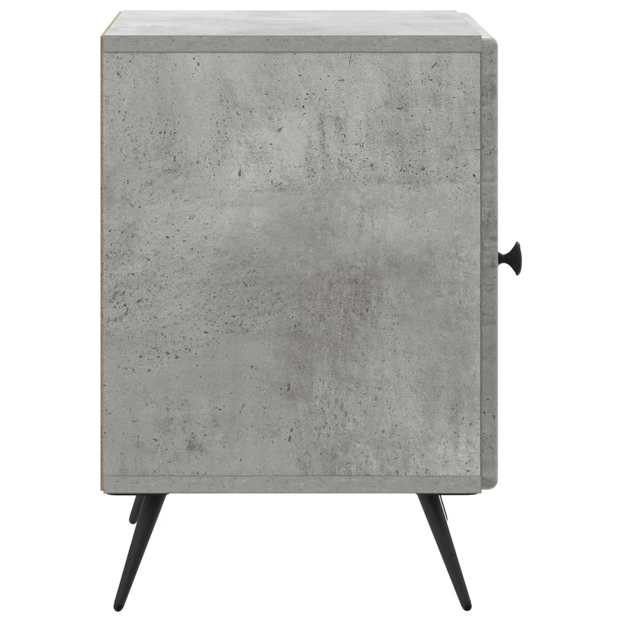 Cabinet de chevet Gris béton 43 x 34,5 x 50 cm - 6