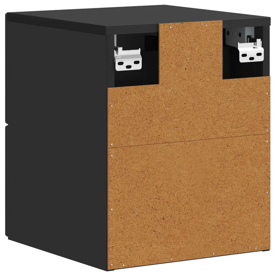 Cabinet de chevet mural 2 pcs Noir 33 x 34,5 x 40 cm - 9