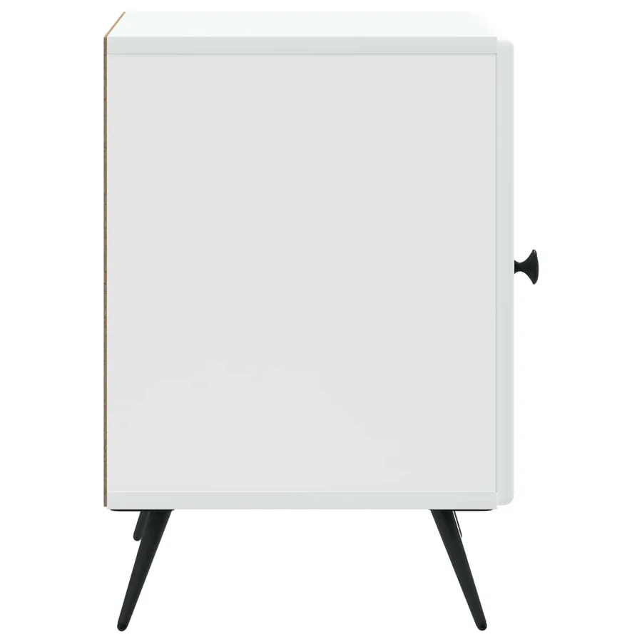 Cabinet de chevet Blanc 43 x 34,5 x 50 cm Bois d'ingénierie - 6