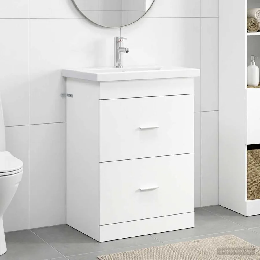 Ensemble de mobilier de salle de bain Blanc 61 x 40 x 84,5 cm