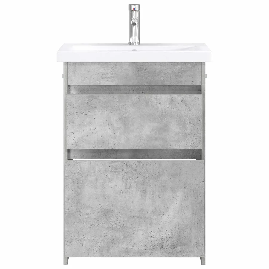Ensemble de mobilier de salle de bain Gris béton - 3