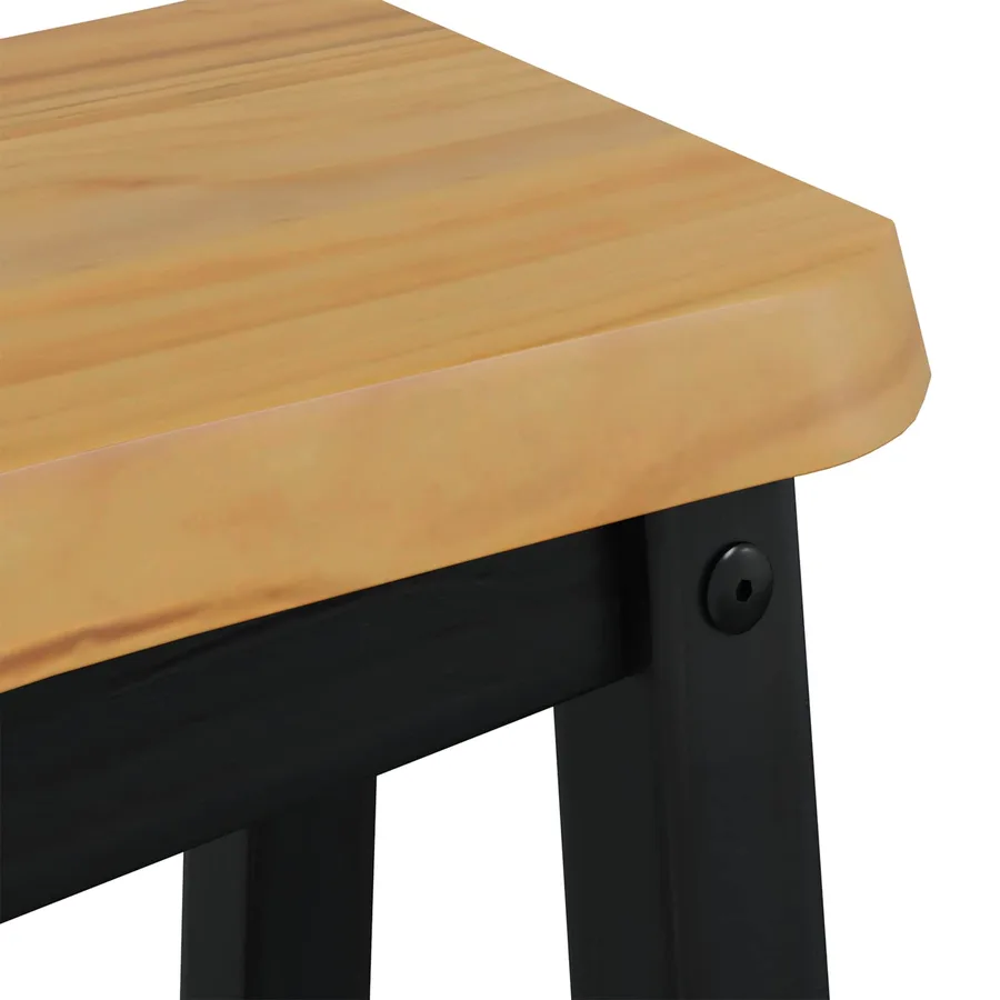 Tabouret de bar haut EKAI 2 pcs Noir 40 x 29 x 63 cm - 7