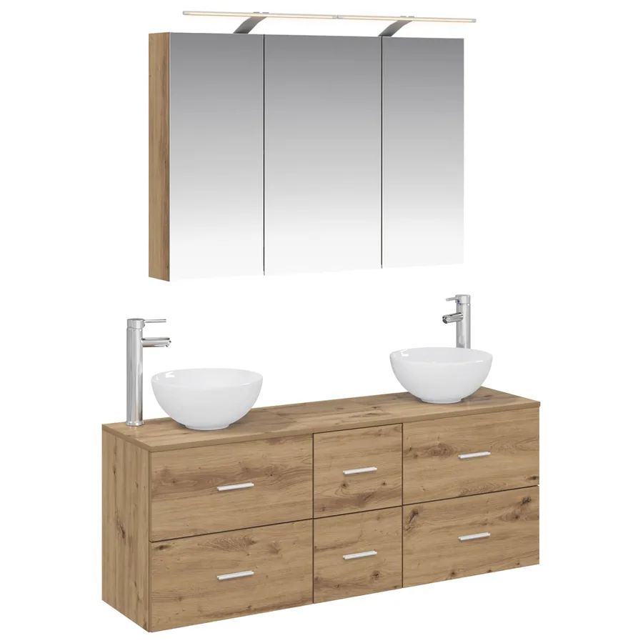 Ensemble de mobilier de salle de bain 4 pc Chêne artisanal - 2