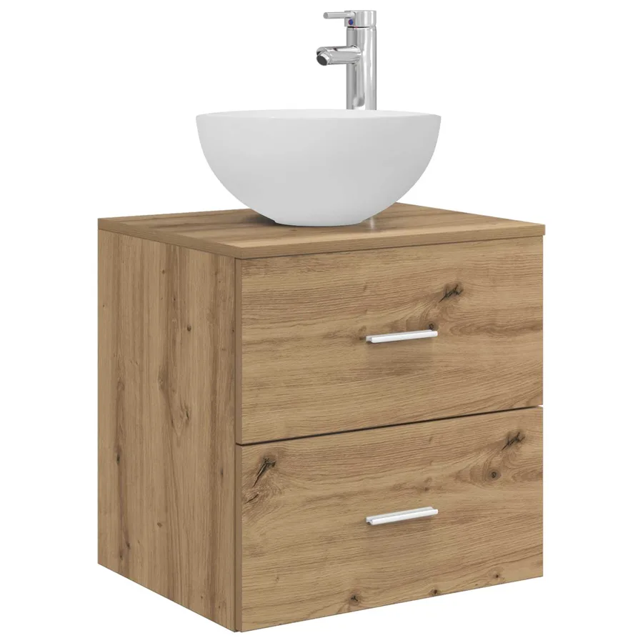 Ensemble de mobilier de salle de bain 4 pc Chêne artisanal - 5
