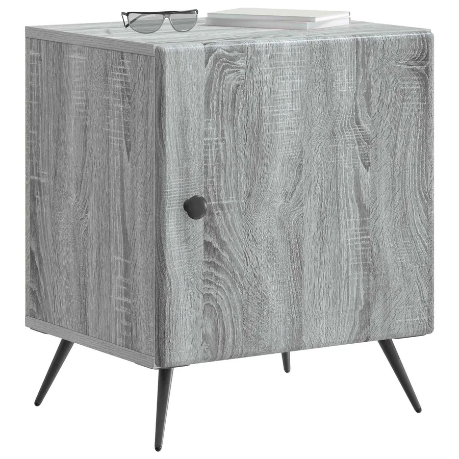 Cabinet de chevet 2 pcs Sonoma gris 43 x 34,5 x 50 cm - 3