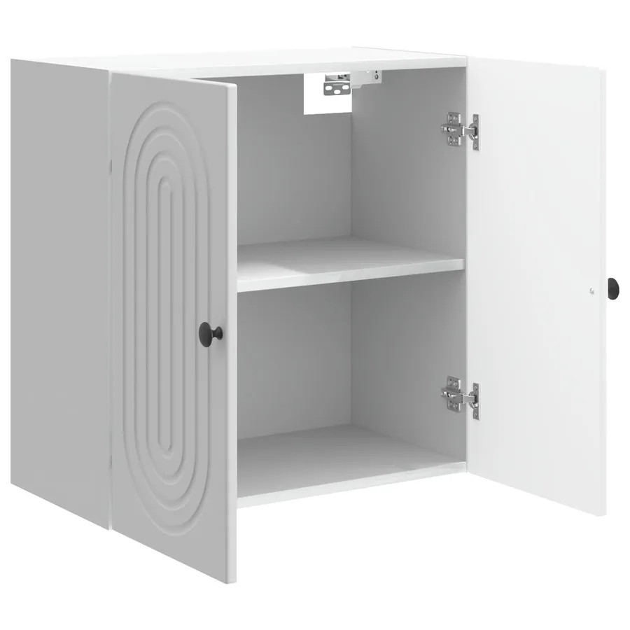 Armoire Murale Blanc brillant 59 x 31 x 60 cm Bois d'ingénierie - 3