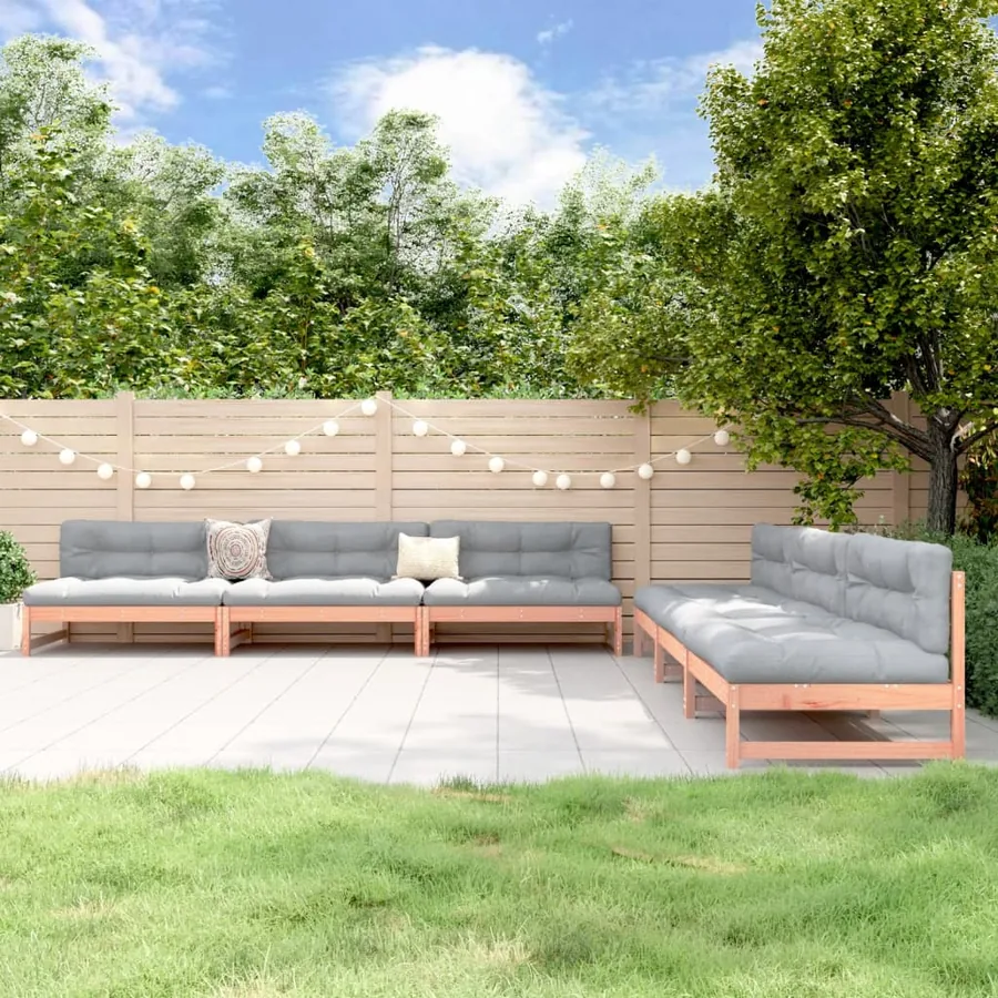 Salon de jardin 6 pcs bois massif douglas