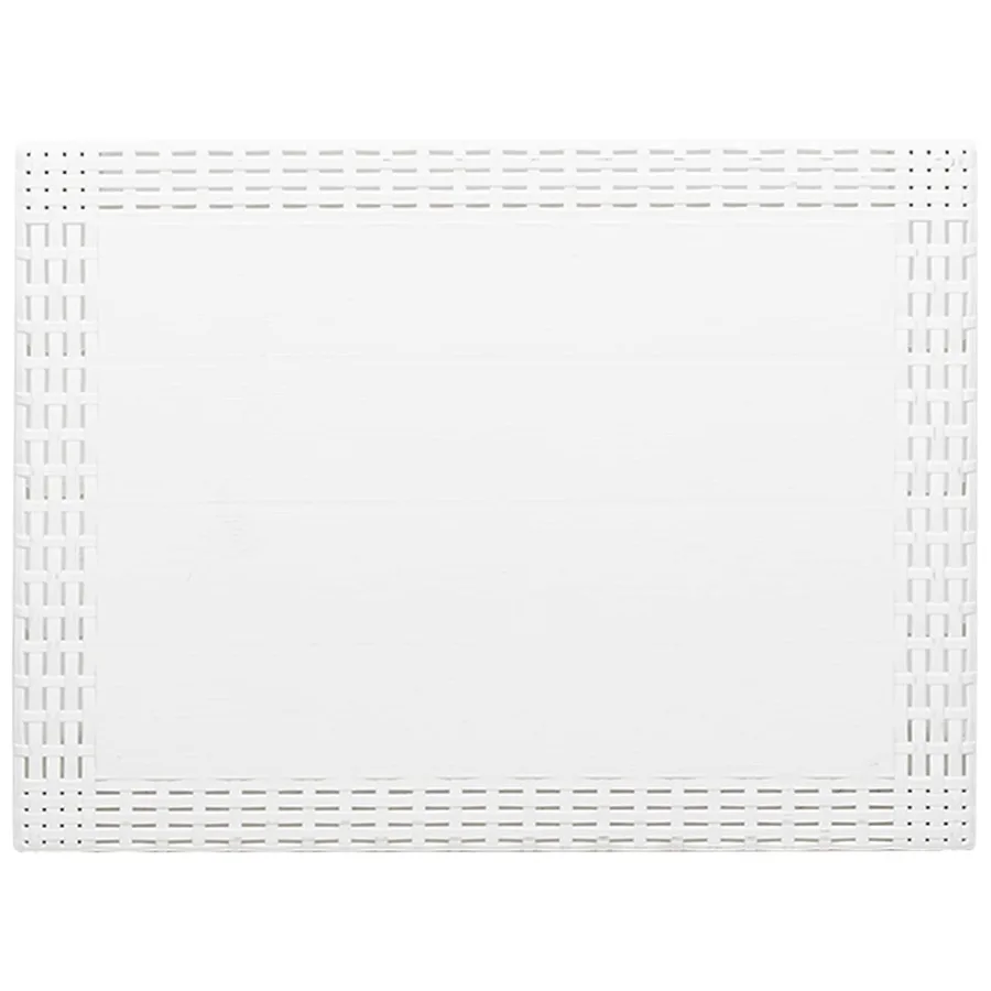 Ensemble salon avec coussin 3 pcs Blanc PP - 7