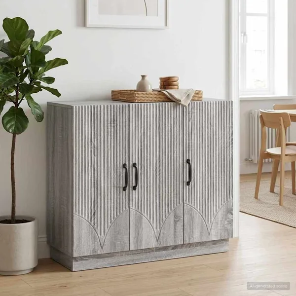 Buffet Sonoma gris 89 x 34,5 x 77 cm Bois d'ingénierie