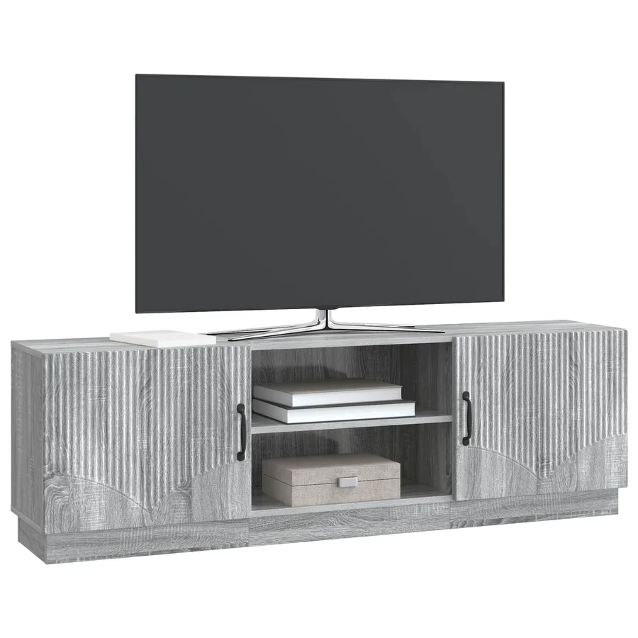 Meuble TV Sonoma gris 150 x 31 x 47 cm Bois d'ingénierie - 3