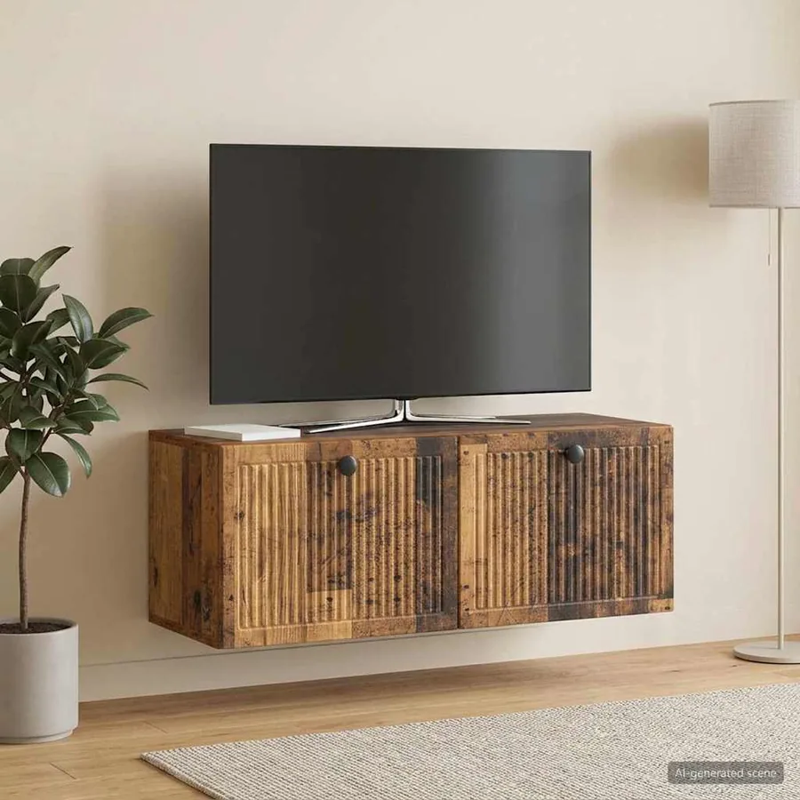 Meuble TV mural Bois ancien 78,5 x 31 x 30 cm Bois d'ingénierie