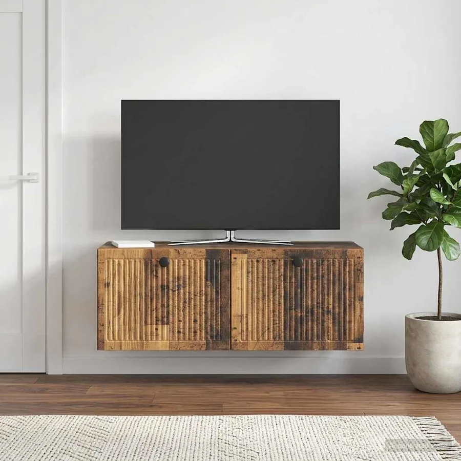 Meuble TV mural Bois ancien 78,5 x 31 x 30 cm Bois d'ingénierie - 4