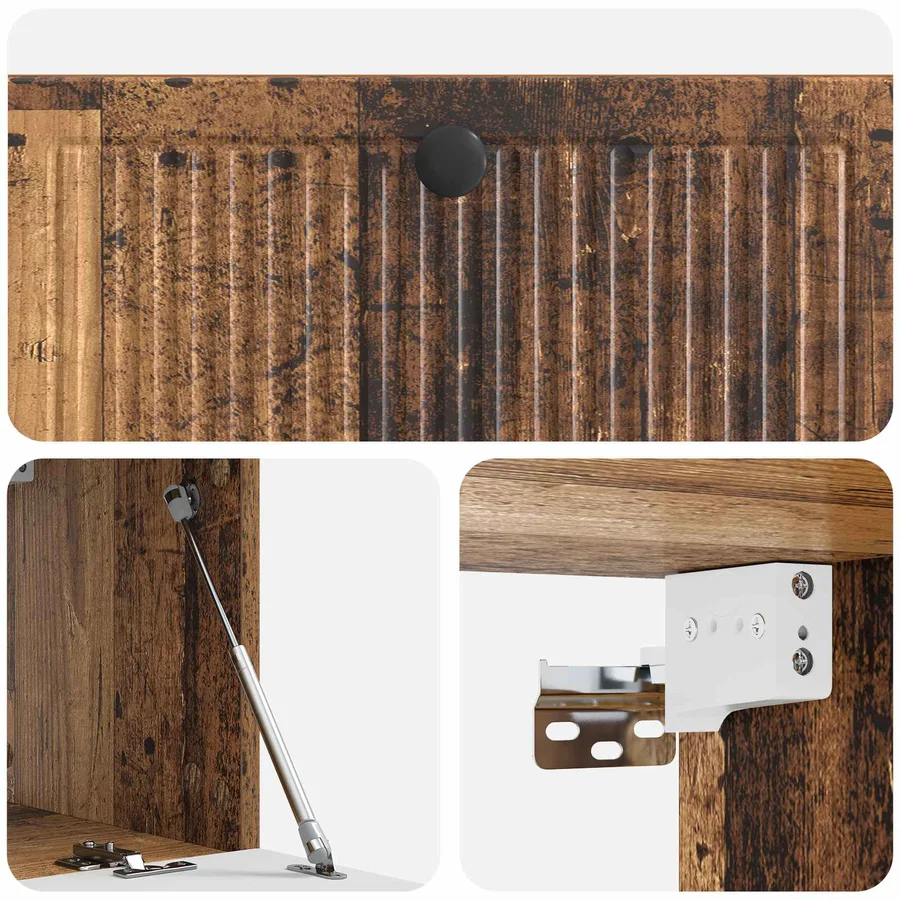 Meuble TV mural Bois ancien 78,5 x 31 x 30 cm Bois d'ingénierie - 9