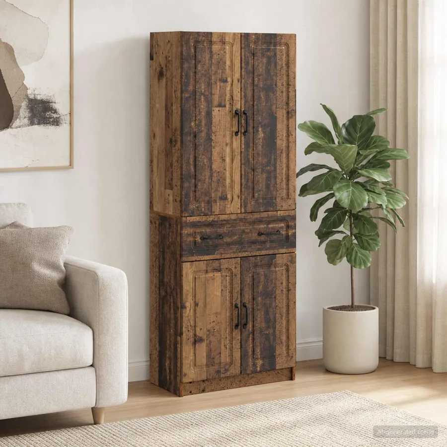 Ensemble de Meubles 2 pcs Bois ancien Bois d'ingénierie