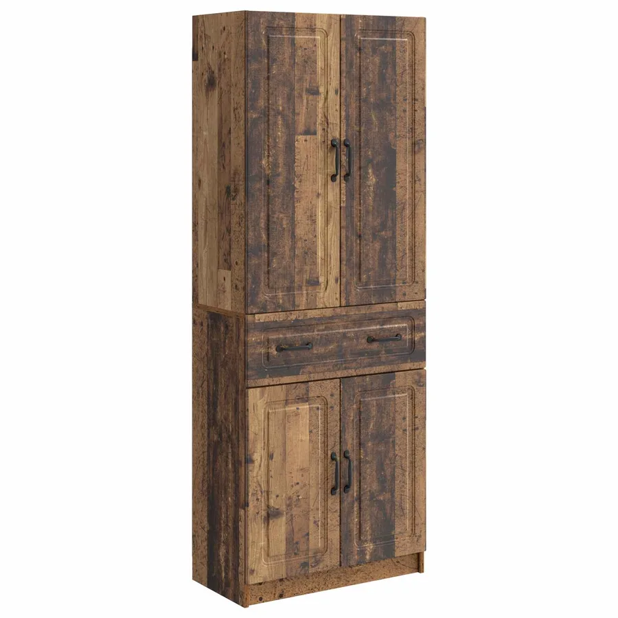 Ensemble de Meubles 2 pcs Bois ancien Bois d'ingénierie - 2