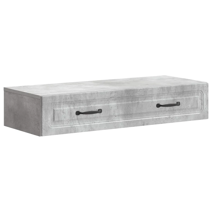 Table d'appoint murale Gris béton 87,5 x 34,5 x 17 cm - 2