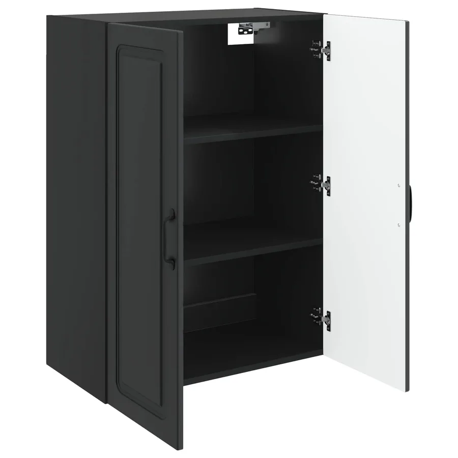 Armoire Murale Noir 66 x 34,5 x 90 cm Bois d'ingénierie - 3