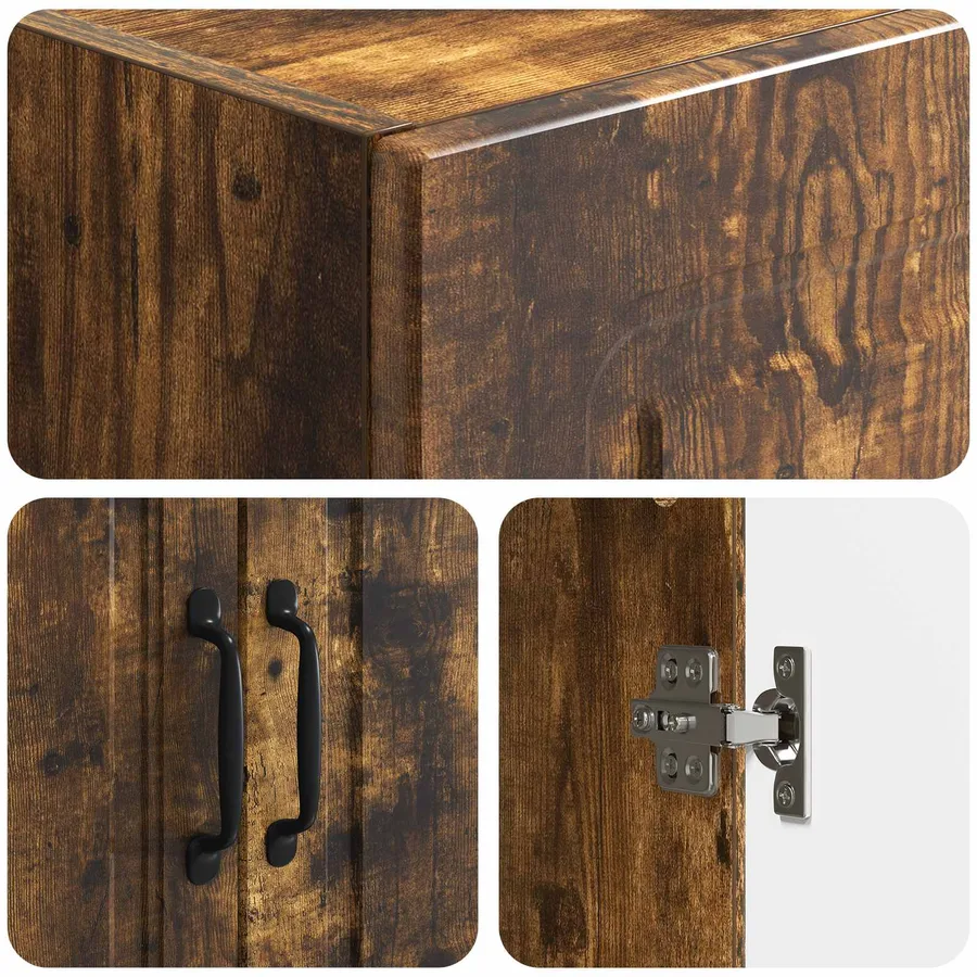 Ensemble de Meubles 2 pcs Chêne fumé Bois d'ingénierie - 8