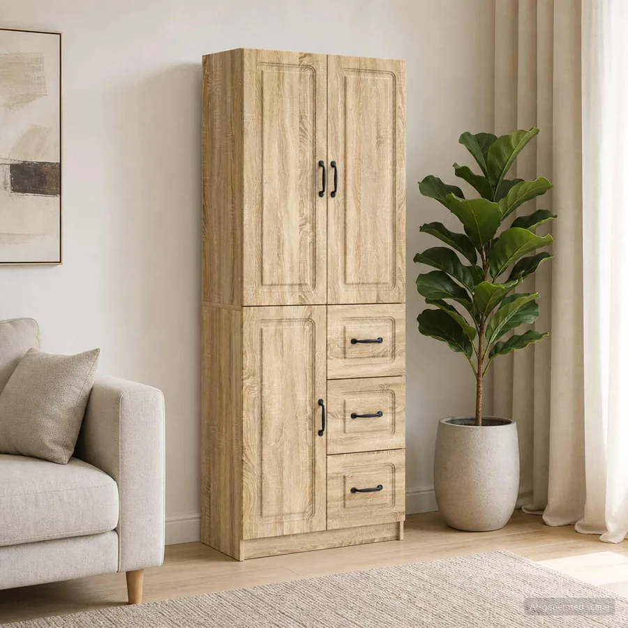 Ensemble de Meubles 2 pcs Chêne Sonoma Bois d'ingénierie