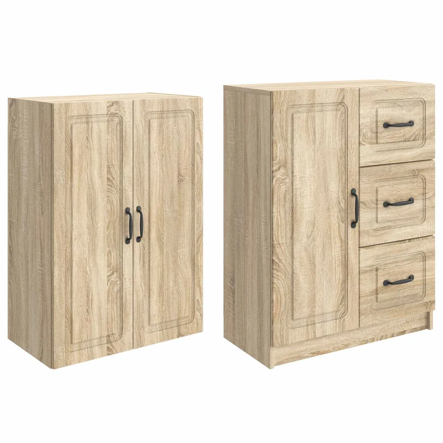 Ensemble de Meubles 2 pcs Chêne Sonoma Bois d'ingénierie - 4