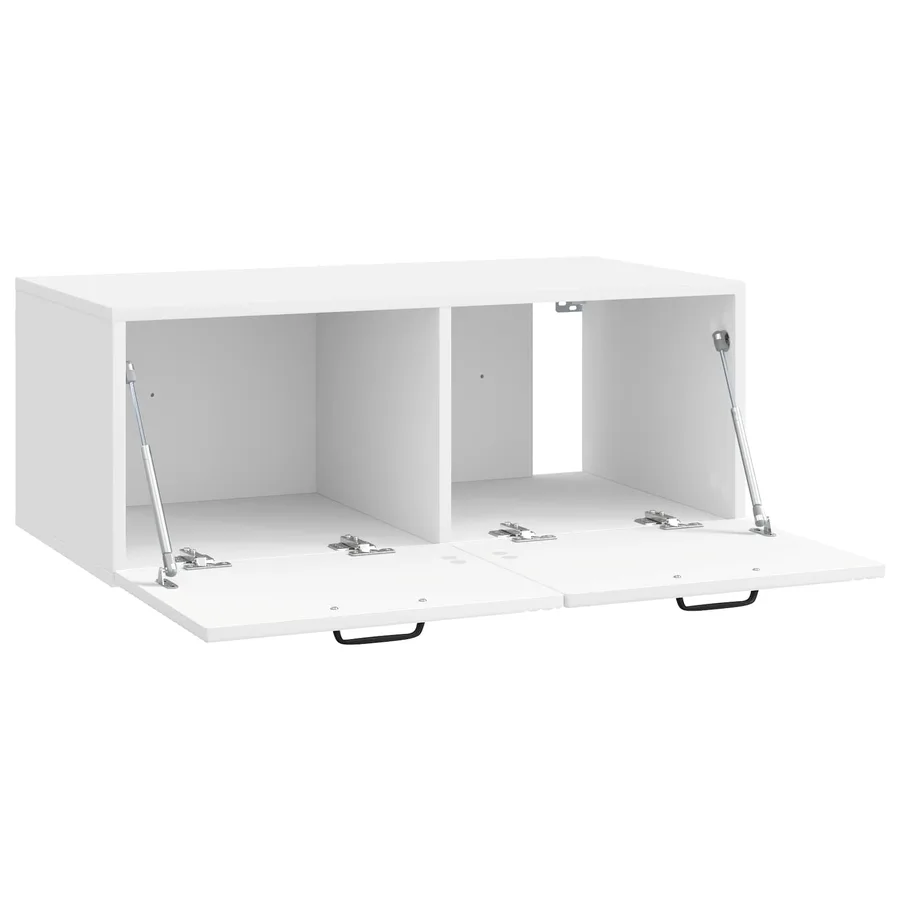 Meuble TV mural Montage mural Blanc brillant 78,5 x 41 x 30 cm - 5