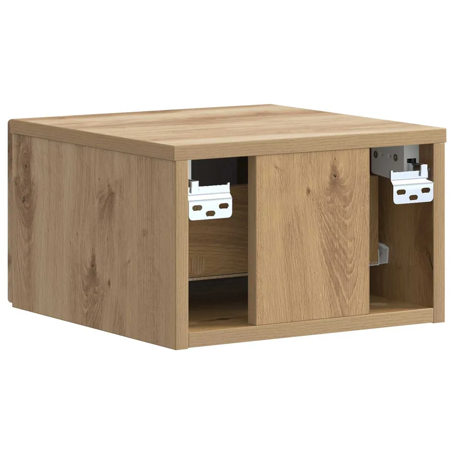 Cabinet de chevet mural Chêne artisanal 33 x 34,5 x 20 cm - 7