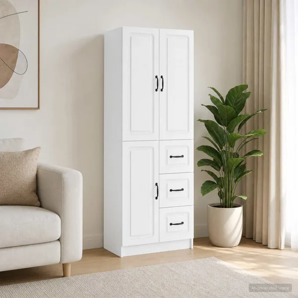 Ensemble de Meubles 2 pcs Blanc brillant Bois d'ingénierie