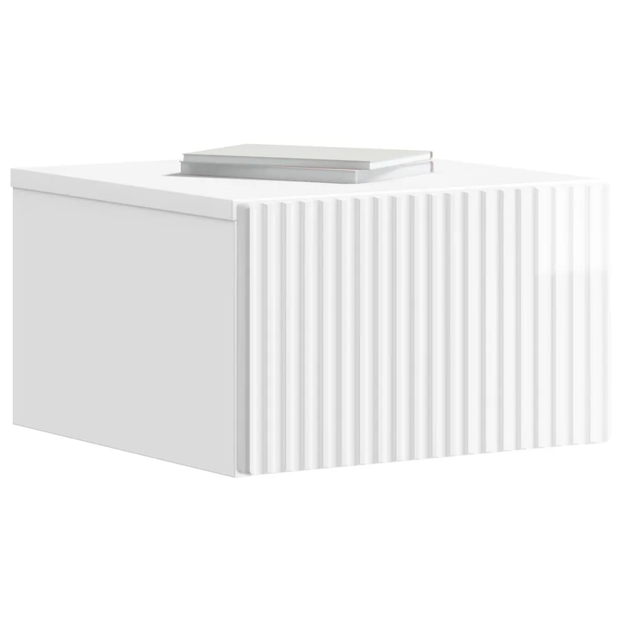 Cabinet de chevet mural 2 pcs Blanc brillant 33 x 34,5 x 20 cm - 3