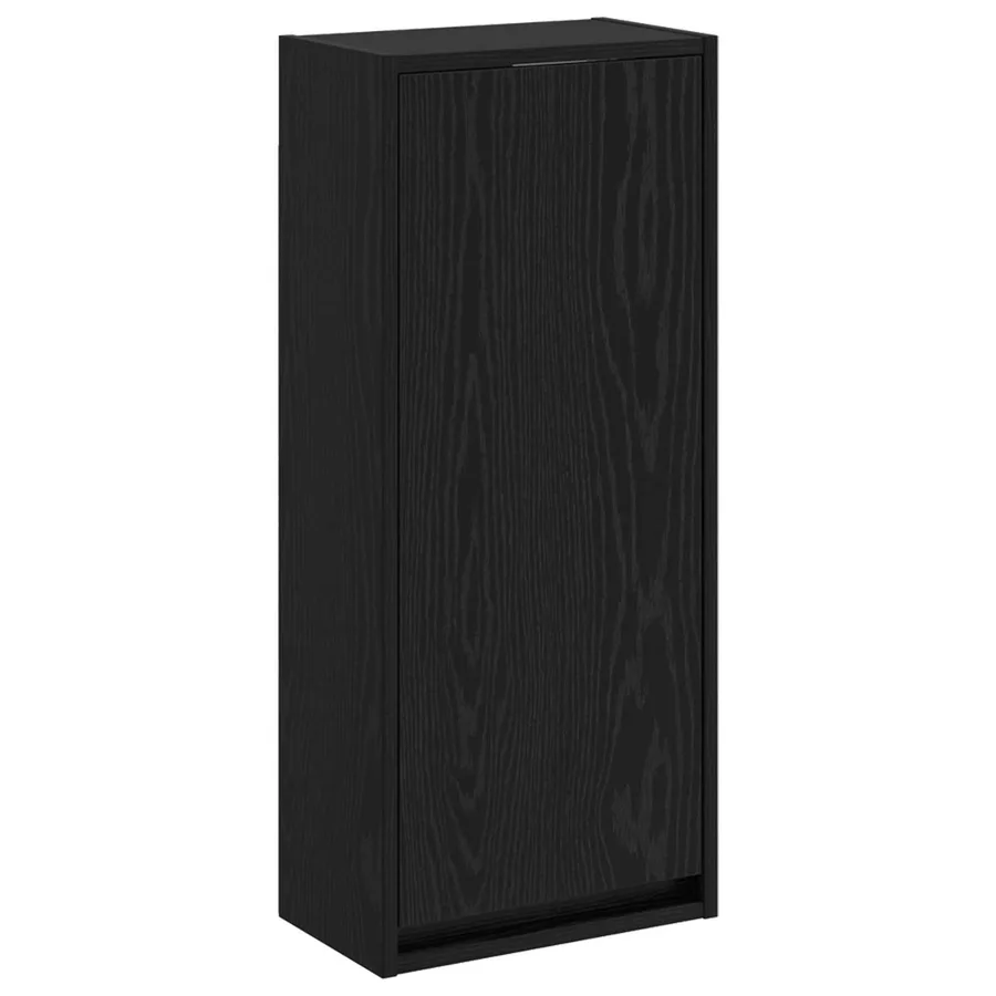 Meuble de lavabo mural Chêne noir 35 x 20 x 81 cm - 2