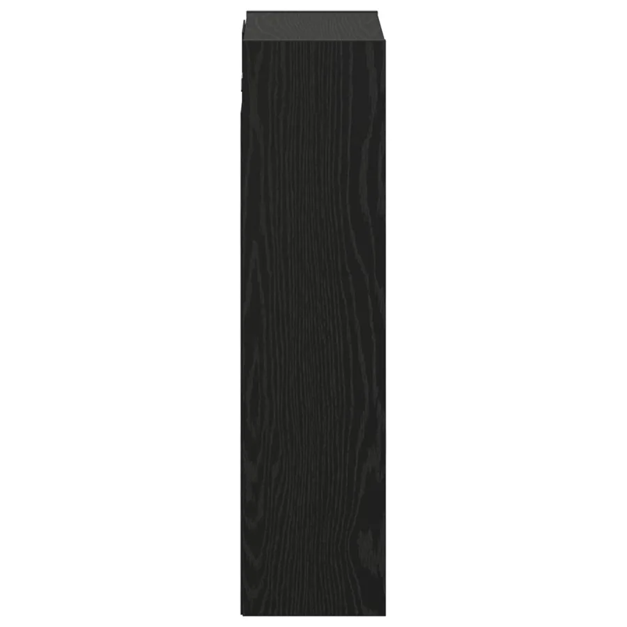 Meuble de lavabo mural Chêne noir 35 x 20 x 81 cm - 4