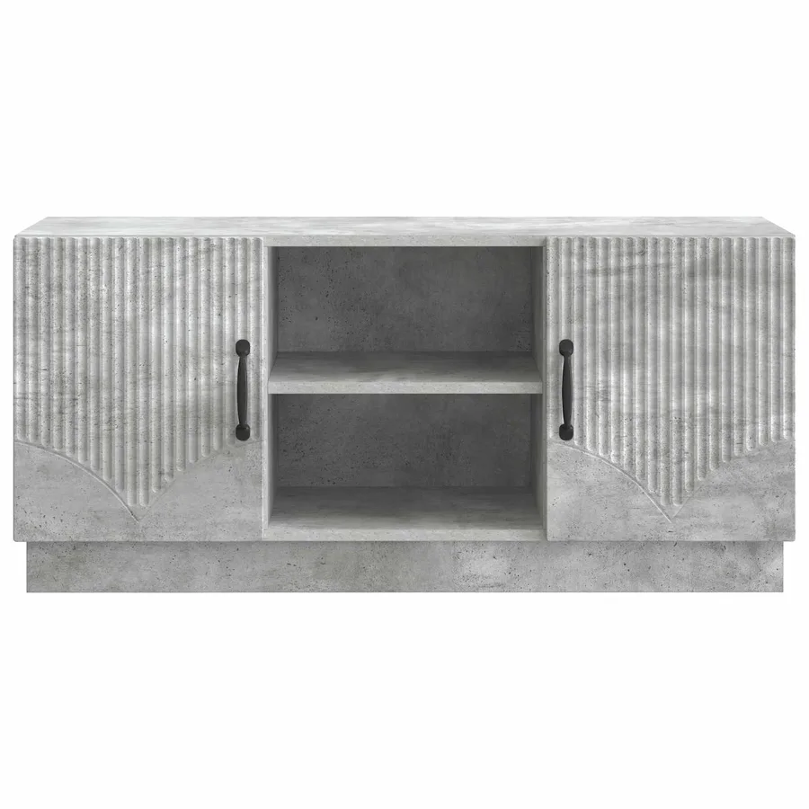 Meuble TV Gris béton 102 x 34,5 x 47 cm Bois d'ingénierie - 6